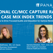 Image reads National CC/MCC capture rate and case mix index trends using data to drive focused audits and education for optimal reimbursement