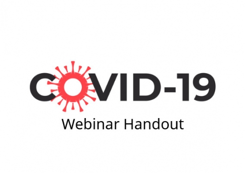 Logo reads COVID-19 Webinar Handout