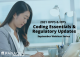 Image of an Asian woman working at a desk with text that reads 2021 OPPS & IPPS Coding Essentials and regulatory Updates September Webinar Series